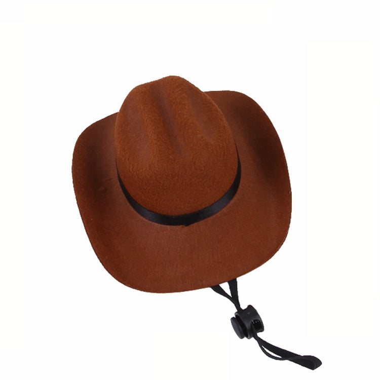 Adjustable Pet Cowboy Hat Dog Cosplay Cap Holiday Costume Party Decoration, Size: M