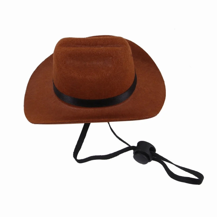 Adjustable Pet Cowboy Hat Dog Cosplay Cap Holiday Costume Party Decoration, Size: S