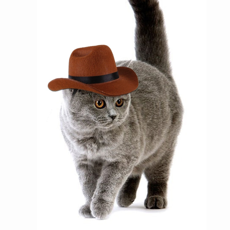 Adjustable Pet Cowboy Hat Dog Cosplay Cap Holiday Costume Party Decoration, Size: S