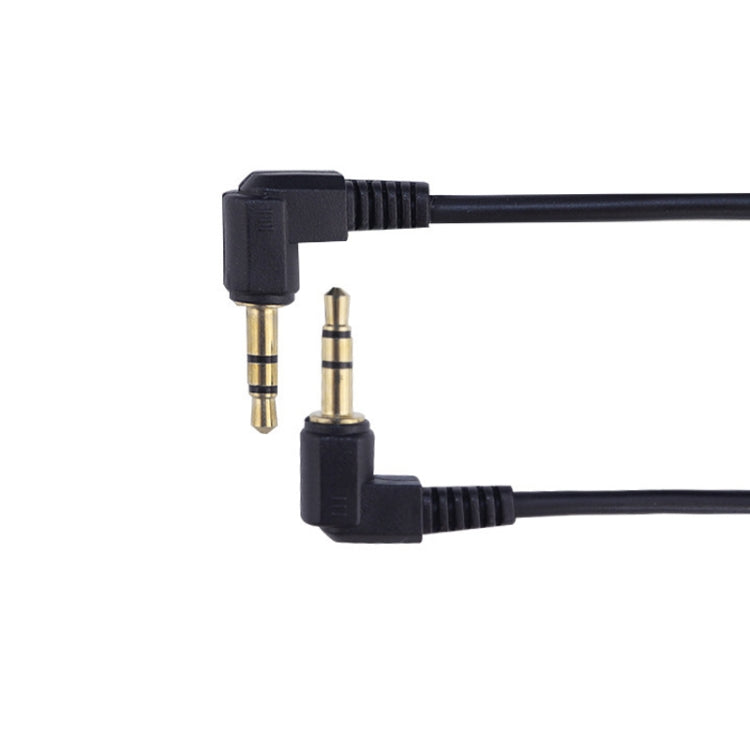 3.5mm Stereo Car Audio Cable PU Gold-plated Elbow Spring Cable - Male To Male