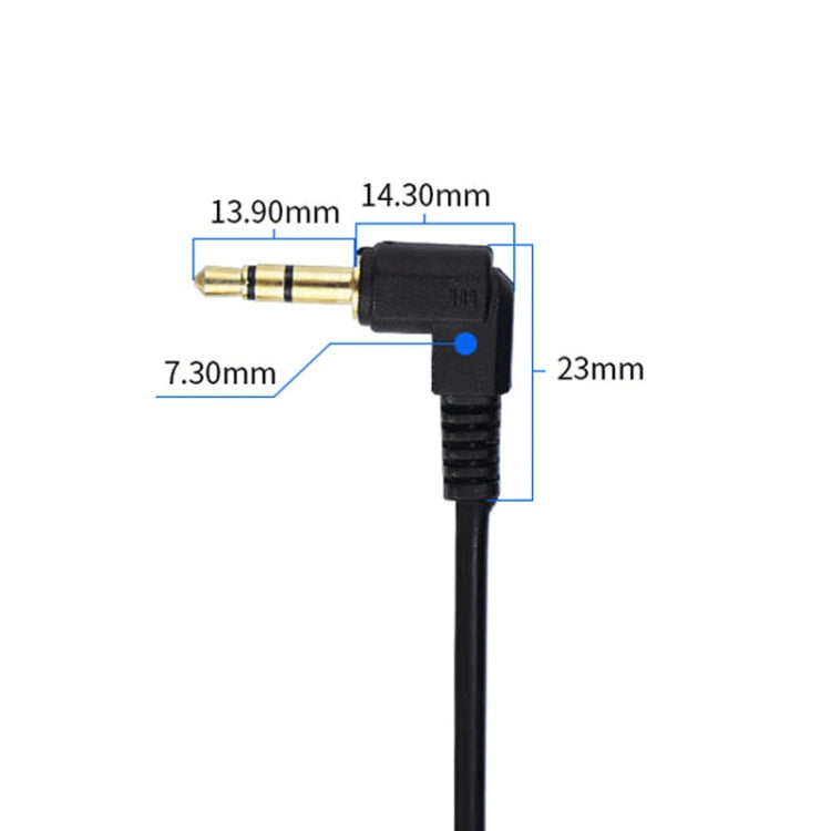 3.5mm Stereo Car Audio Cable PU Gold-plated Elbow Spring Cable - Male To Male