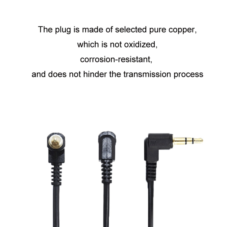 3.5mm Stereo Car Audio Cable PU Gold-plated Elbow Spring Cable - Male To Male