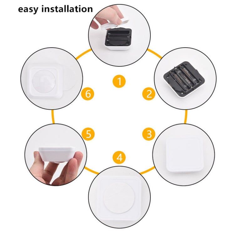 Remote Control Night Light LED Bedside Cabinet RGB Colorful Pat Light - 2 Remote Controls + 6 Lights