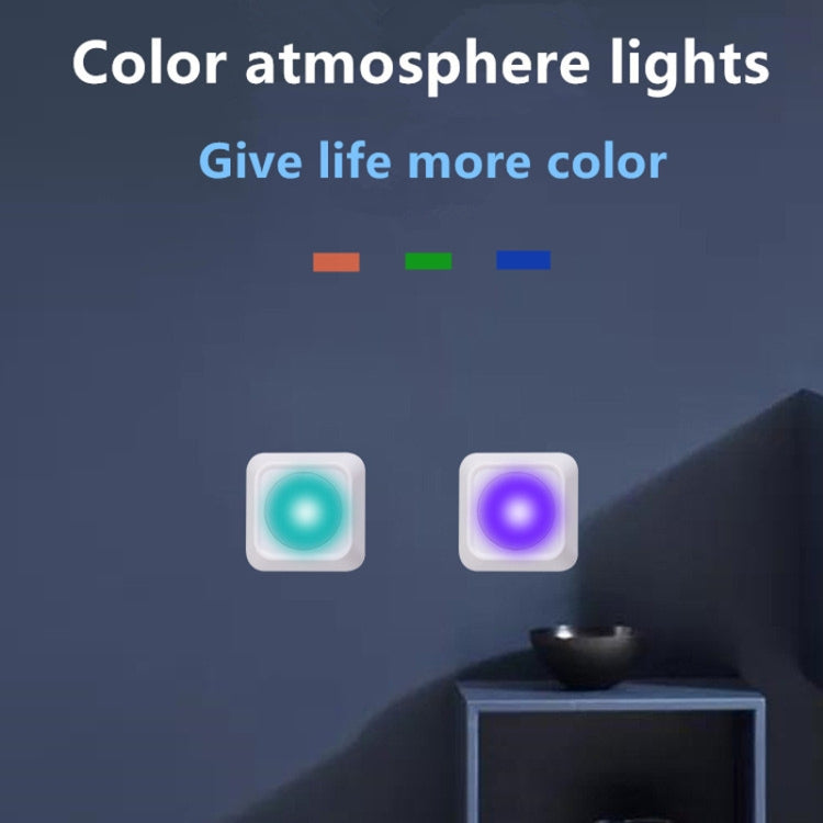 Remote Control Night Light LED Bedside Cabinet RGB Colorful Pat Light - 2 Remote Controls + 6 Lights