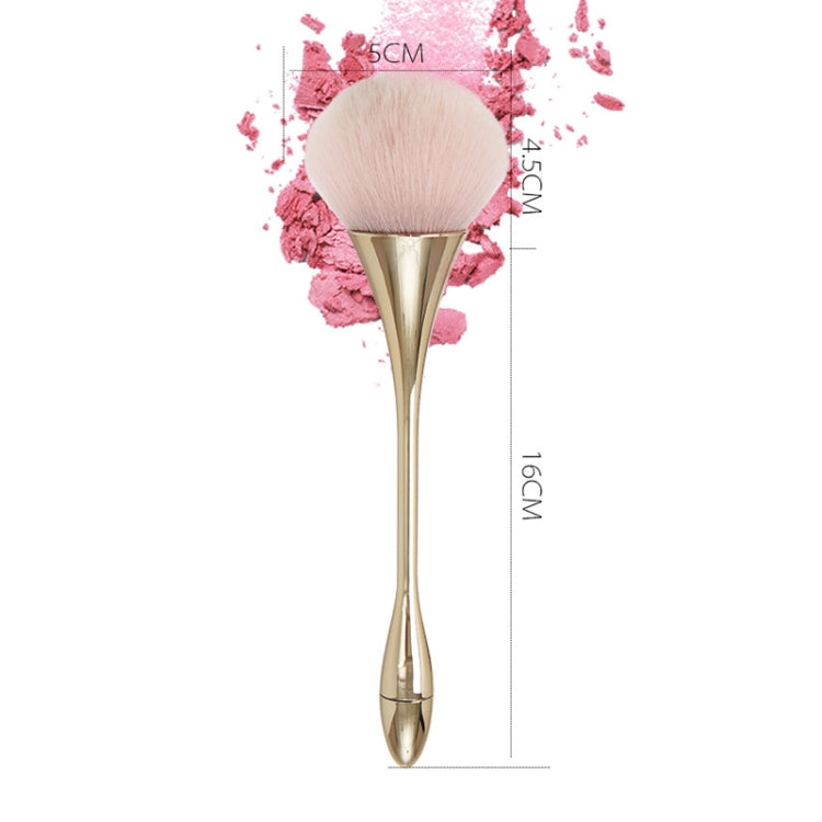 Large Waist Soft Hair Round Headed Makeup Brushes Beauty Tools, Color: Champagne Gold