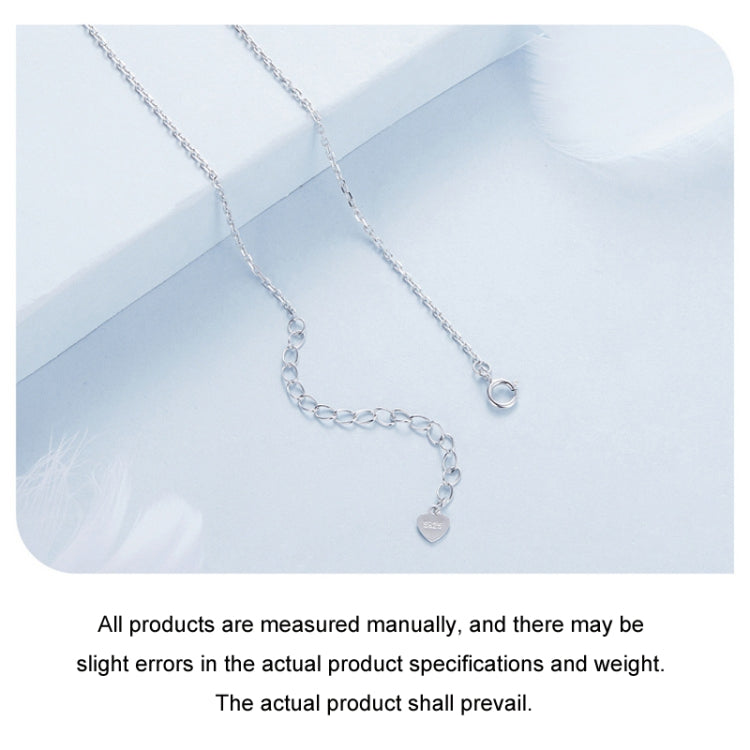 S925 Sterling Silver Platinum-plated Four-leaf Clover Star-shaped Clavicle Necklace - BSN394