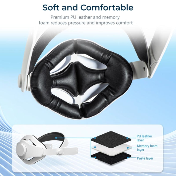 For Meta Quest 3 STARTRC GAMES Elite Headwear Adjustable Balance Gravity Headband Decompression Comfort Accessories - Upgrade Model