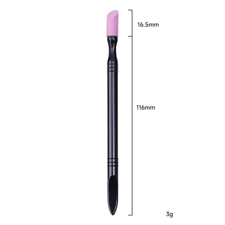 5pcs / Set Double-Ended Quartz Pen For Dead Skin Remover Multifunctional Manicure Tool Nail Polish Pen, Color: Black