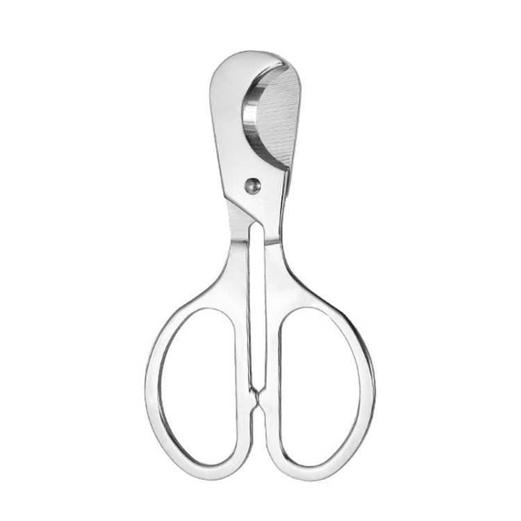 Portable Pill Cutter Stainless Steel Cigar Dispensing Scissors, Style: Oval Handle