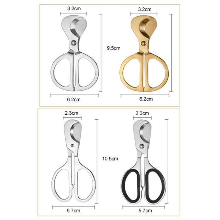 Portable Pill Cutter Stainless Steel Cigar Dispensing Scissors, Style: Oval Handle+Silicone Case
