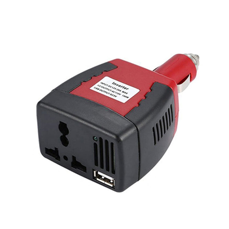 75W Car Inverter Voltage Conversion USB Port Charger, Color: 12V To 220V 2.1A Black