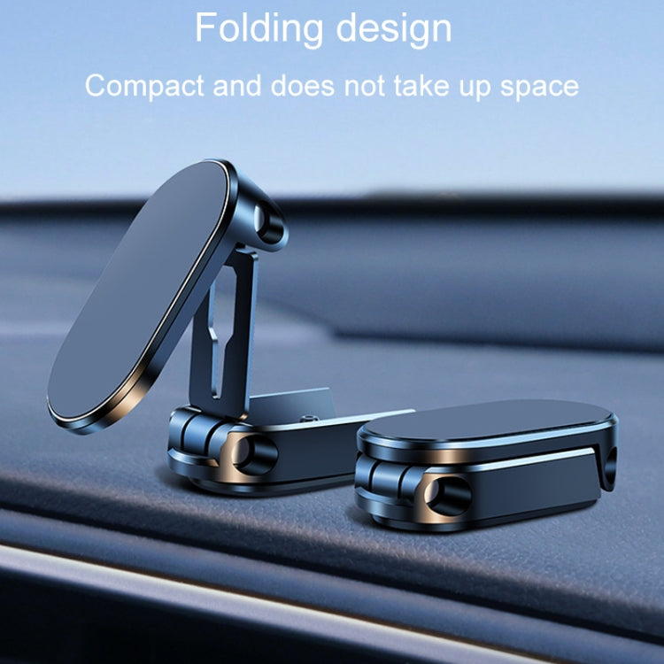 D11 Magnetic Folding Car Phone Holder Rotatable Dashboard Stick-On Navigation Stand
