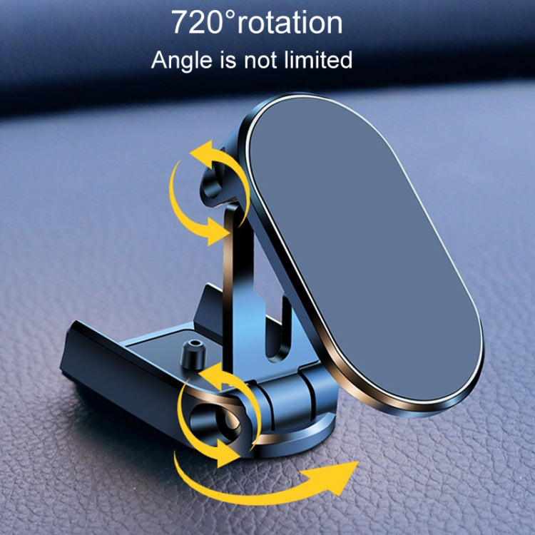 D11 Magnetic Folding Car Phone Holder Rotatable Dashboard Stick-On Navigation Stand