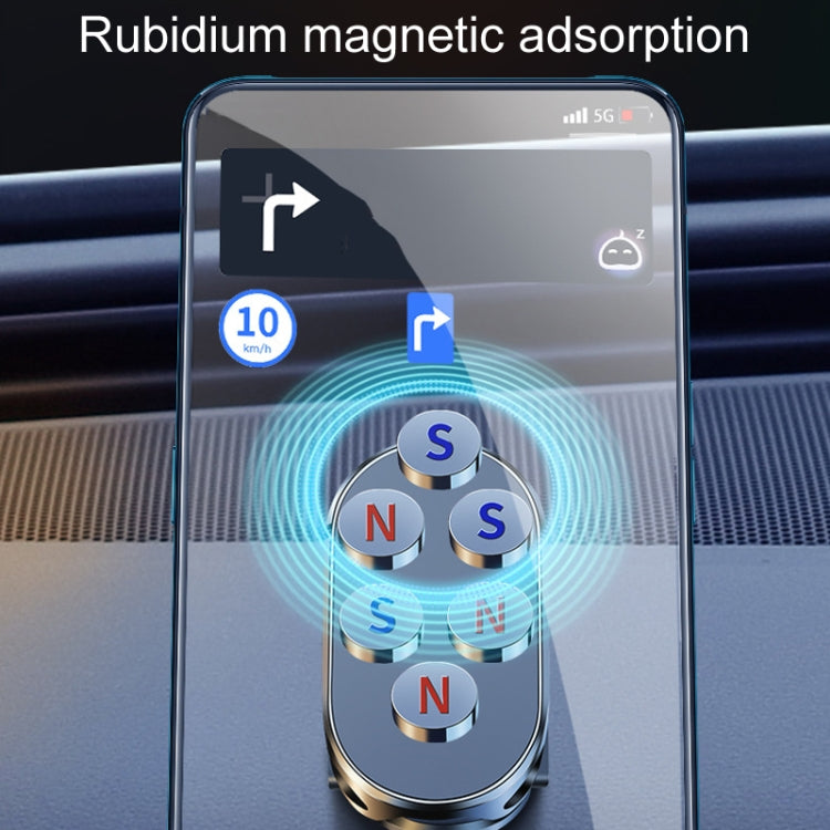 D11 Magnetic Folding Car Phone Holder Rotatable Dashboard Stick-On Navigation Stand