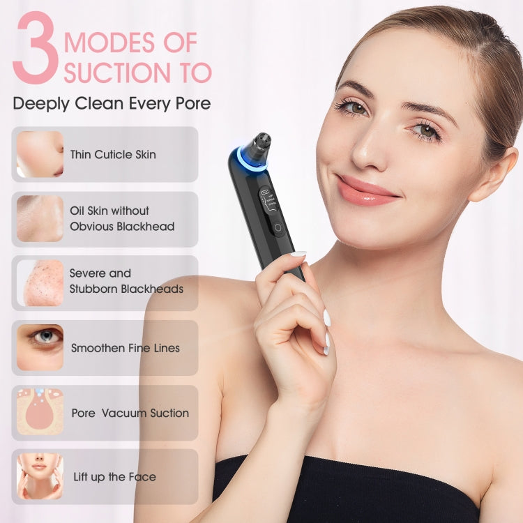 Electric Beauty Instrument Face Pore Remover Blackhead Acne Cleaner - Black