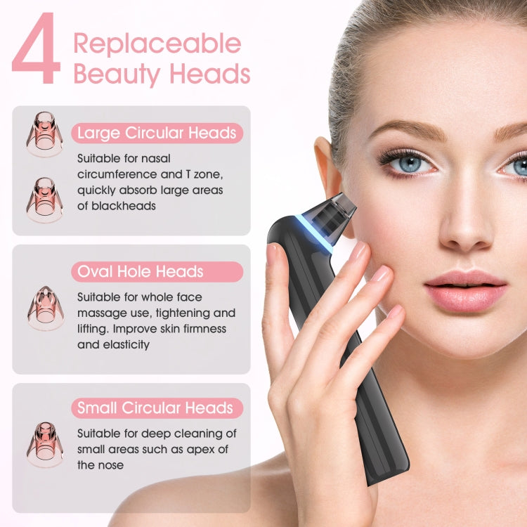 Electric Beauty Instrument Face Pore Remover Blackhead Acne Cleaner - Black