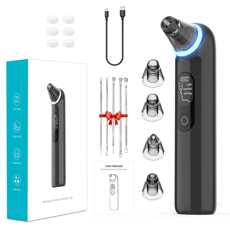 Electric Beauty Instrument Face Pore Remover Blackhead Acne Cleaner - Black