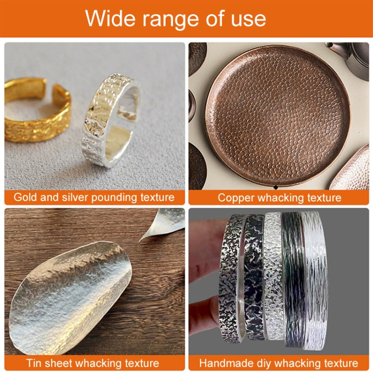Handmade DIY Square Hammer Gold And Silver Jewelry Texture Hammer, Model: No.2