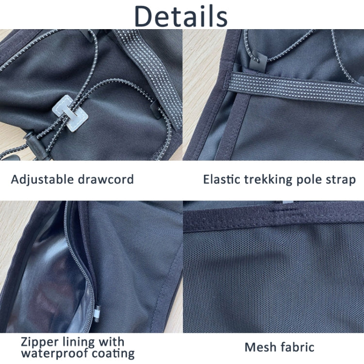 Running Sports Waist Bag Ultra-thin Breathable Belt With Trekking Pole Fixing Strap, Size: L/XL/XXL