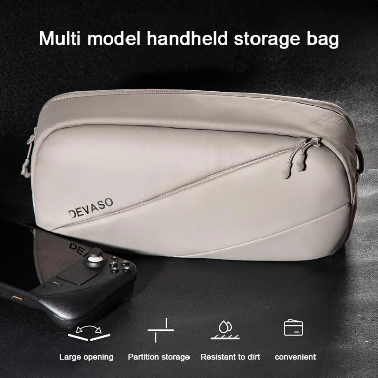DEVASO Handheld Universal Storage Bag Crossbody Bag - Silver Enlarge