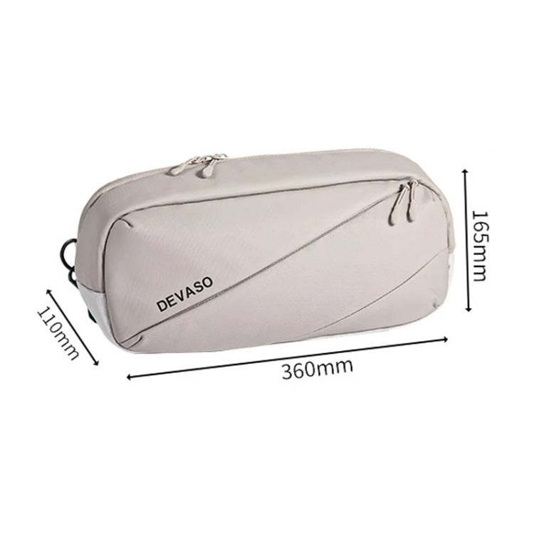 DEVASO Handheld Universal Storage Bag Crossbody Bag - Silver Enlarge