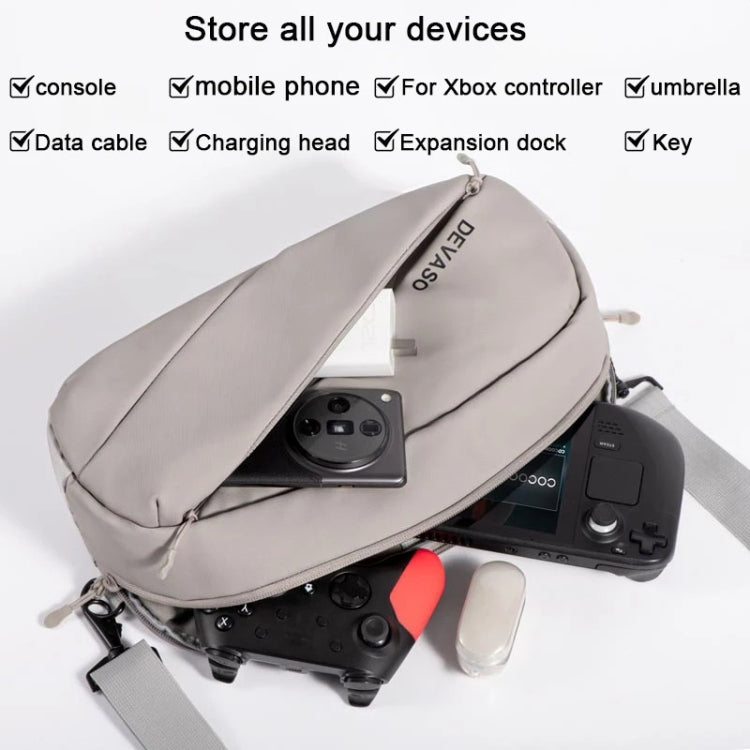 DEVASO Handheld Universal Storage Bag Crossbody Bag - Silver Enlarge