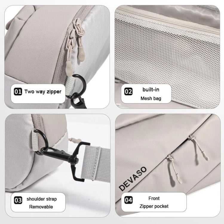 DEVASO Handheld Universal Storage Bag Crossbody Bag - Silver Enlarge