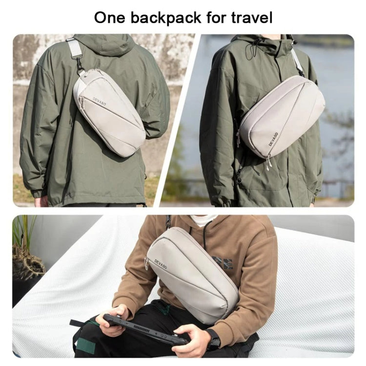 DEVASO Handheld Universal Storage Bag Crossbody Bag - Silver Enlarge