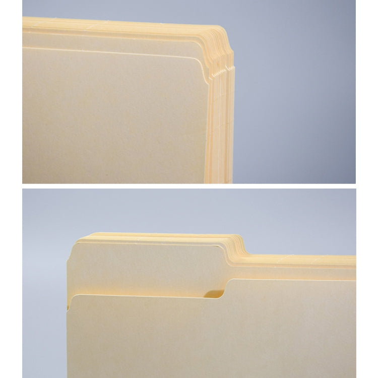 100sheets /Box Letter Size File Folder 1/3-Cut Tab Manila Folders - Beige