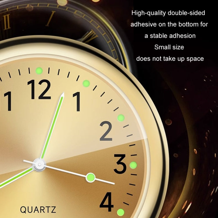 Car Digital Electronic Quartz Luminous Clock, Color: Gold+Air Outlet Clip