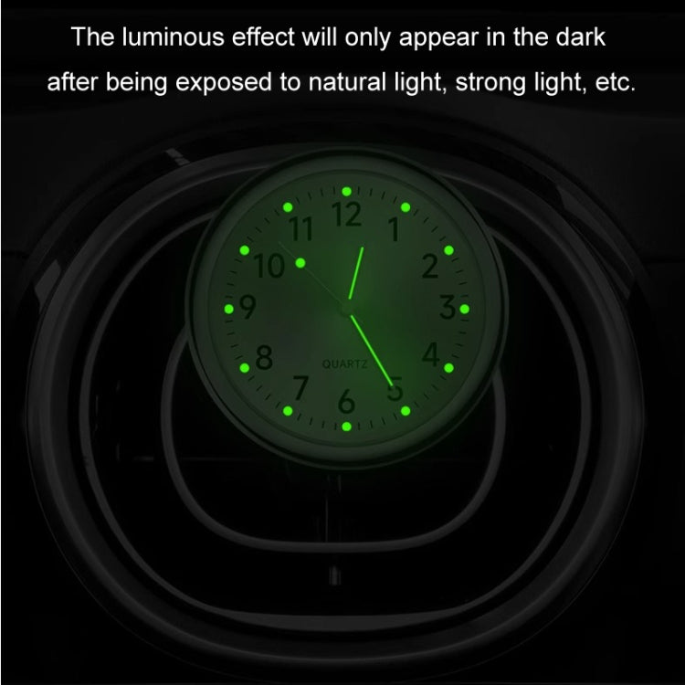 Car Digital Electronic Quartz Luminous Clock, Color: Ruby Blue+Air Outlet Clip