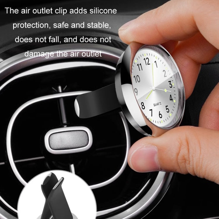 Car Digital Electronic Quartz Luminous Clock, Color: White+Air Outlet Clip