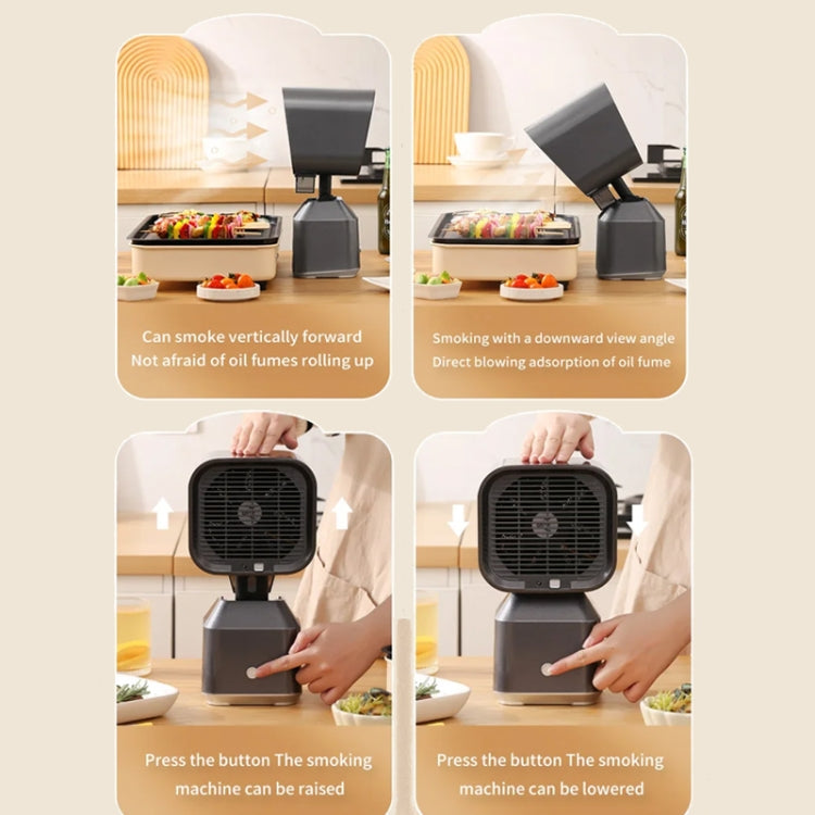 Desktop Range Hood Barbecue Small Movable Liftable Extractor Hood 2 Wind Speeds Adjust US Plug