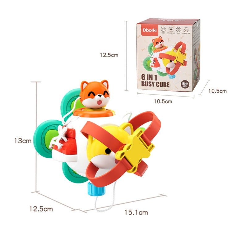 Baby Hand Grip Ball Early Learning Busy Ball Puzzle Sensory Spinning Toys, Style: Shiba Inu