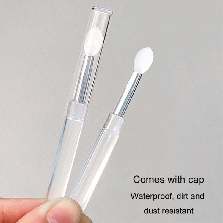2pcs Nail Art Silicone Applicator Sticks Multi-Purpose Dabbing Powder Glitter Eyeshadow Brush Applying Manicure Tool