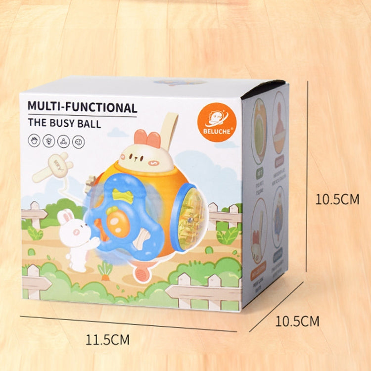 Infant Puzzle Busy Hand Grasping Ball Baby Grasping Sensory Training Early Learning Toys - Rabbit