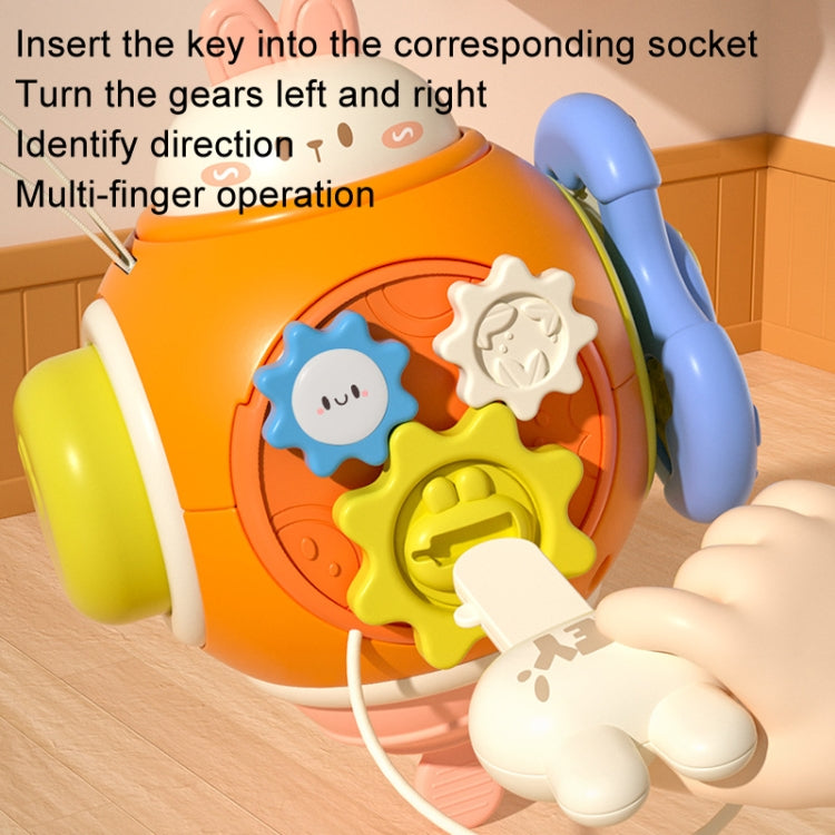 Infant Puzzle Busy Hand Grasping Ball Baby Grasping Sensory Training Early Learning Toys - Rabbit