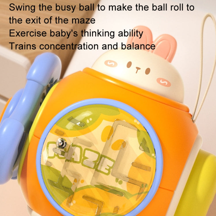 Infant Puzzle Busy Hand Grasping Ball Baby Grasping Sensory Training Early Learning Toys - Rabbit