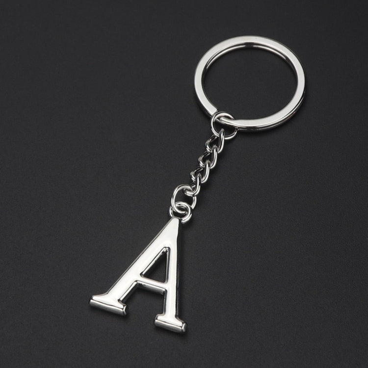 Double-Sided Three-Dimensional Plating Alphabet Keychain, Style: A