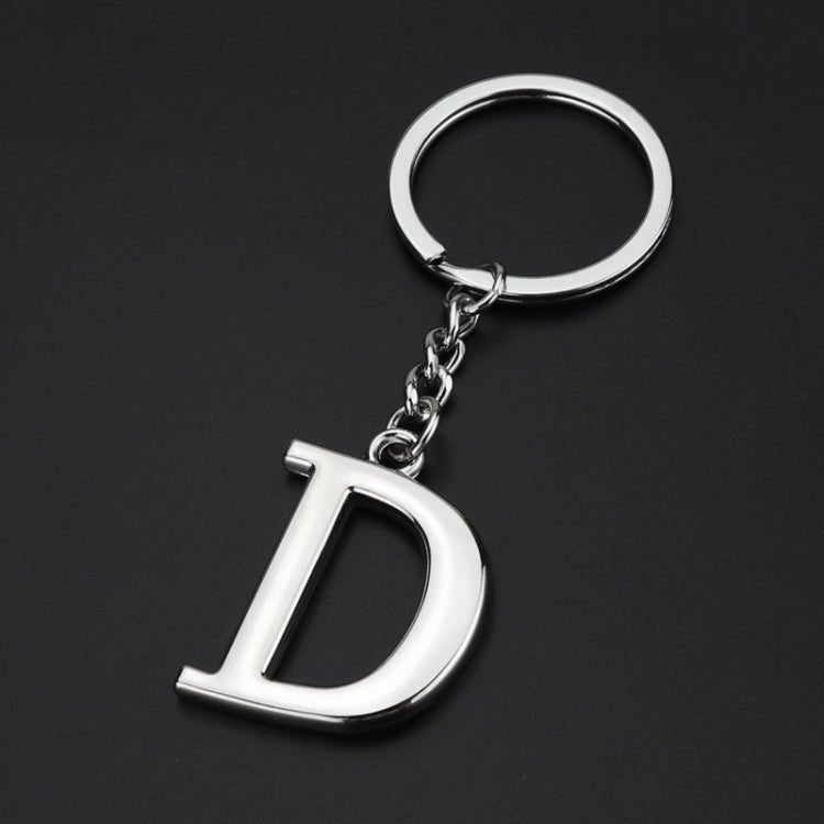 Double-Sided Three-Dimensional Plating Alphabet Keychain, Style: D