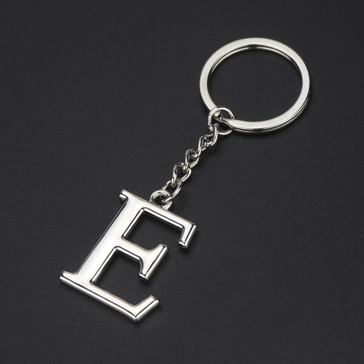 Double-Sided Three-Dimensional Plating Alphabet Keychain, Style: E