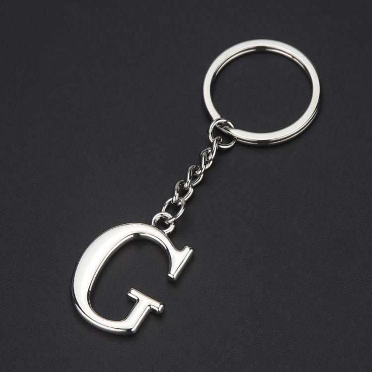 Double-Sided Three-Dimensional Plating Alphabet Keychain, Style: G