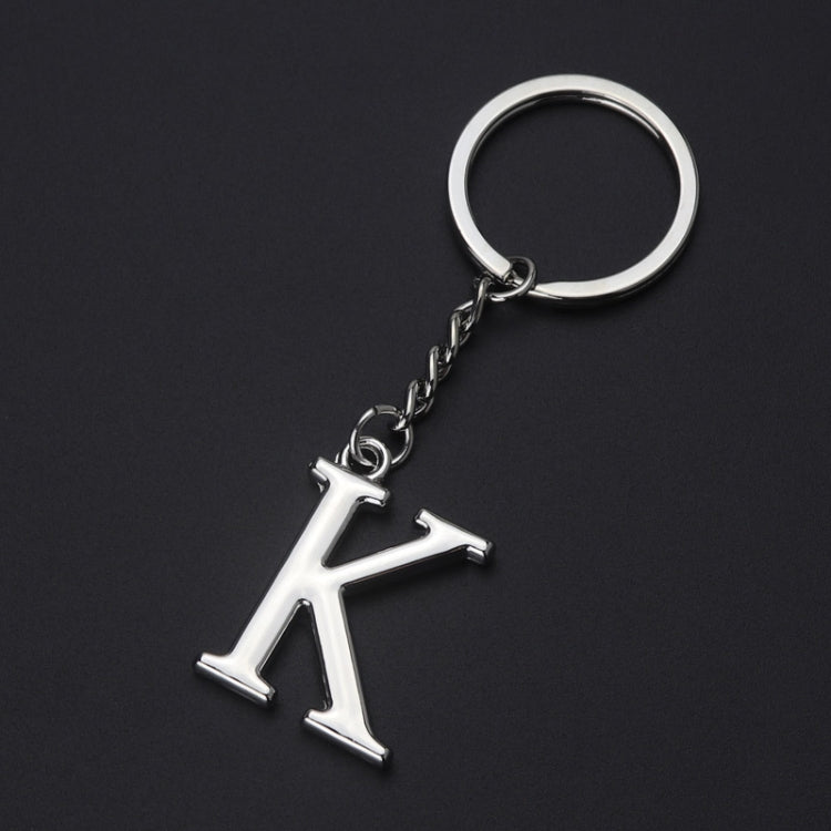 Double-Sided Three-Dimensional Plating Alphabet Keychain, Style: K