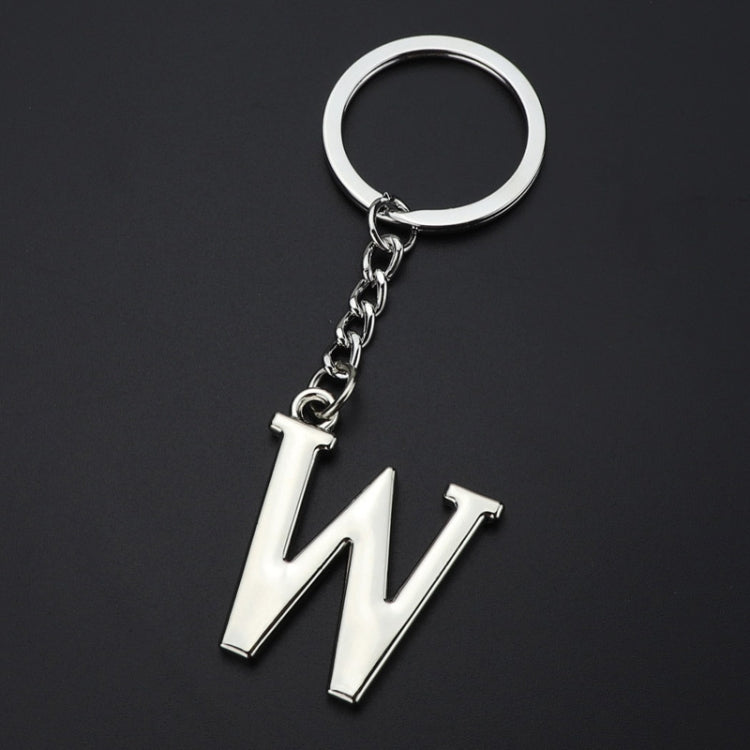 Double-Sided Three-Dimensional Plating Alphabet Keychain, Style: W