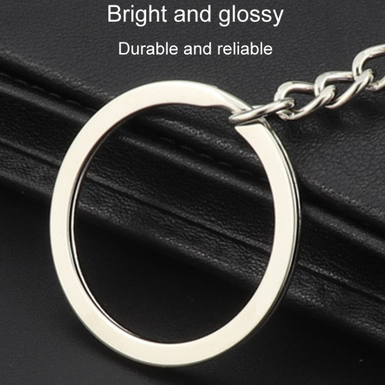 Double-Sided Three-Dimensional Plating Alphabet Keychain, Style: A