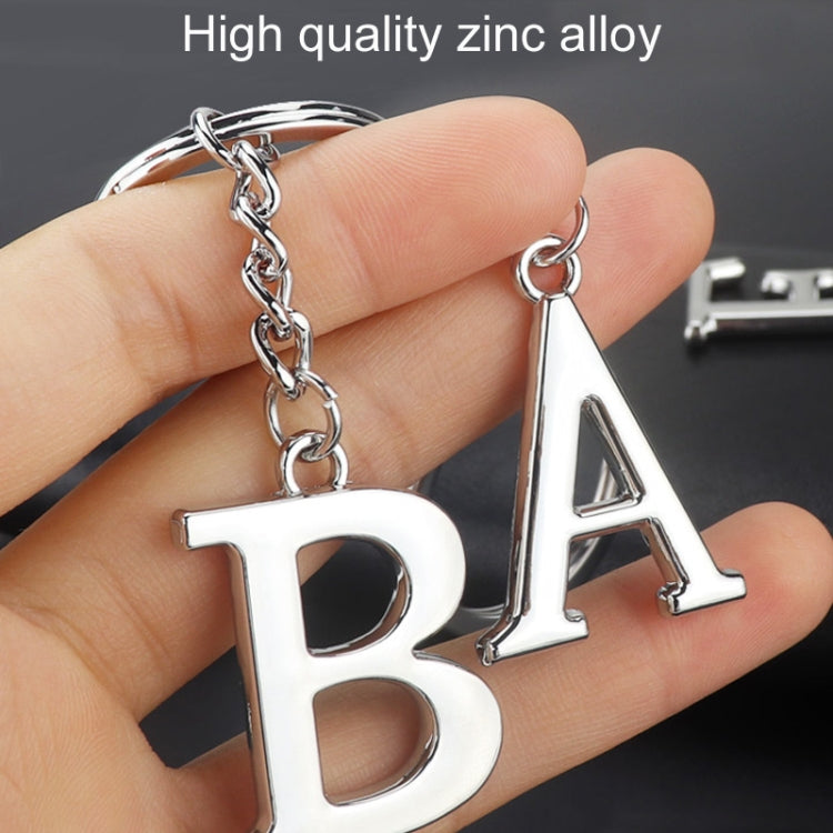 Double-Sided Three-Dimensional Plating Alphabet Keychain, Style: A