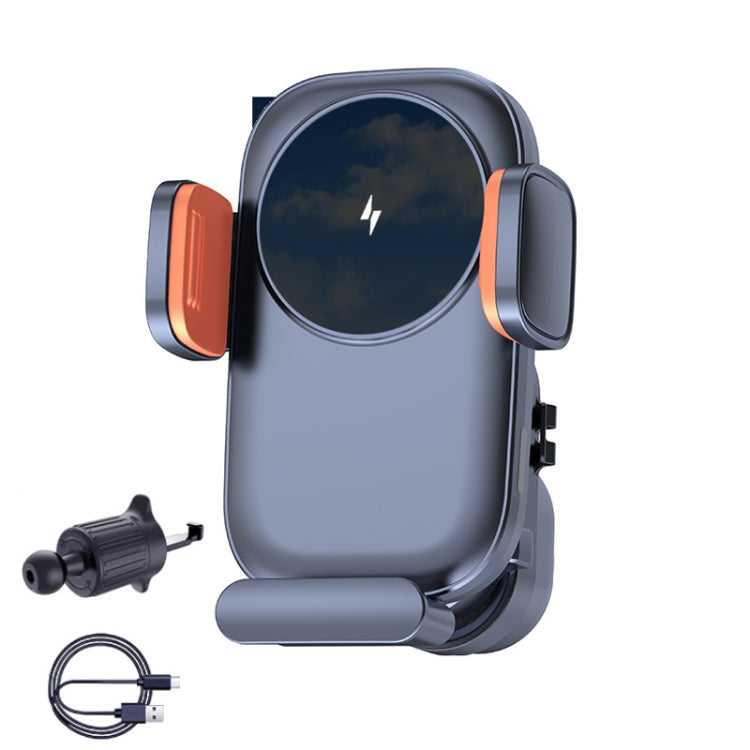 Car Wireless Charging Outlet Navigation Mobile Phone Holder - Single Hook Type