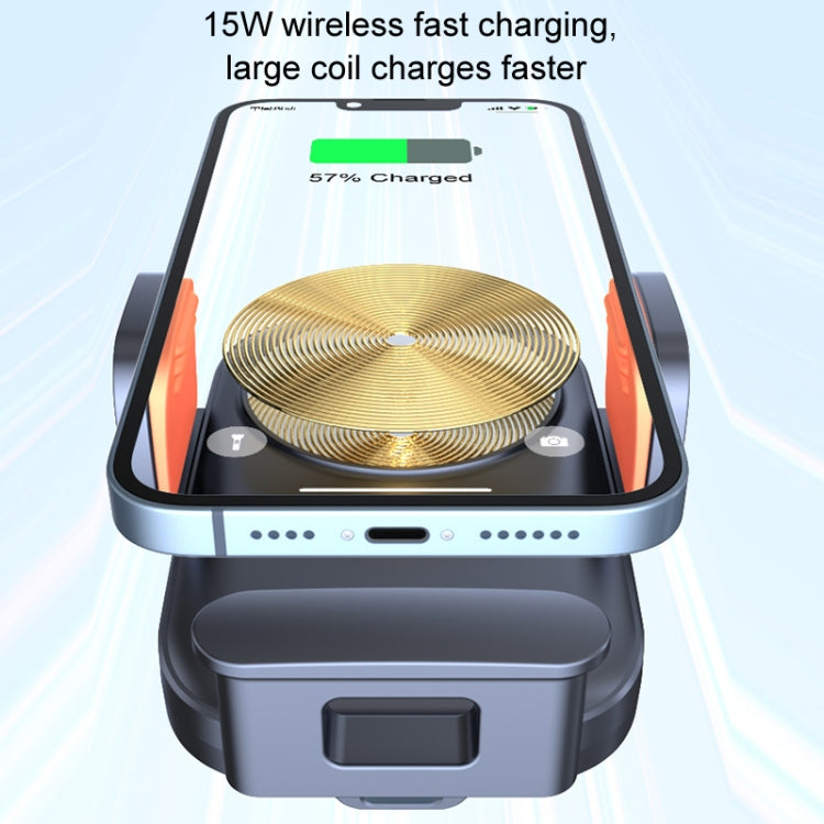 Car Wireless Charging Outlet Navigation Mobile Phone Holder - Single Hook Type