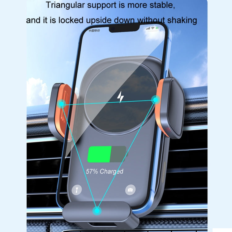 Car Wireless Charging Outlet Navigation Mobile Phone Holder - Single Hook Type