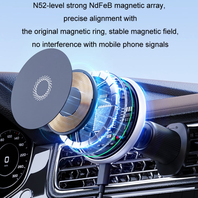 Car Wireless Magnetic Atmosphere Light Mobile Phone Holder - W17